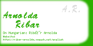 arnolda ribar business card